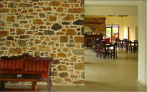 View from the lobby to the dining room